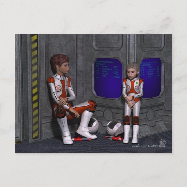 Battlar över? vykort (Framsida)