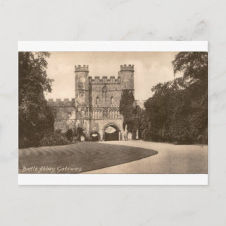 Battle Abbey Gateway Vintage Sepia-vy Vykort