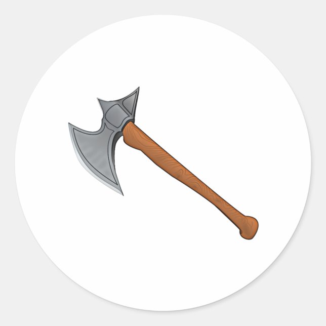 Battle Ax Runt Klistermärke (Framsida)