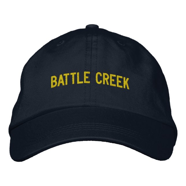 Battle Bäck Michigan Embroired Baseball Hat Broderad Keps (Framsida)