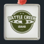 Battle Bäck Vild och Scenen River Idaho Kayaking Julgransprydnad Metall<br><div class="desc">Striden Bäck i sydvästra Idaho är en 67-milslång biflod av Owyheefloden. Den flyter i allmänhet söderut genom Owyhee-öknen för att möta Owyheefloden i Riddle,  Idaho.</div>