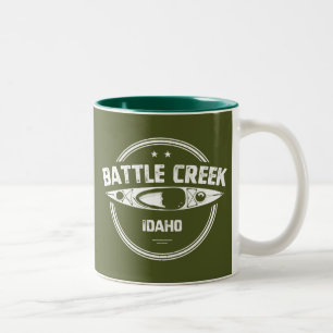 Battle Bäck Vild och Scenen River Idaho Kayaking Två-Tonad Mugg