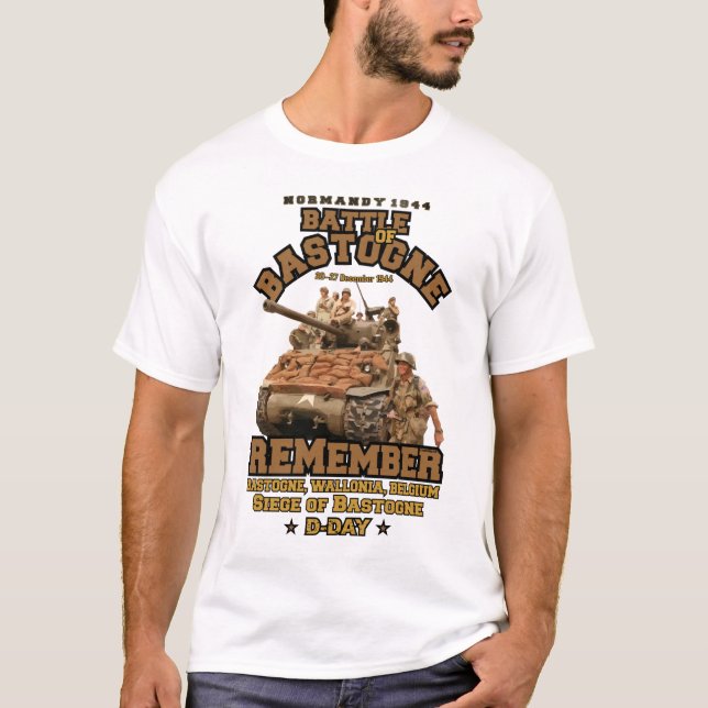 Battle Bastogne Veterans Day T-Shirt (Framsida)