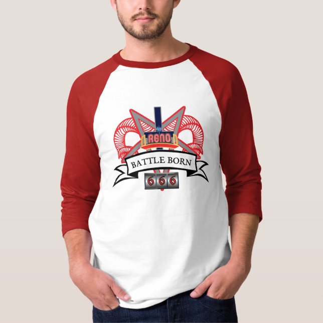 Battle Born Satanists - Northern Nevada - Baseball T Shirt (Framsida)