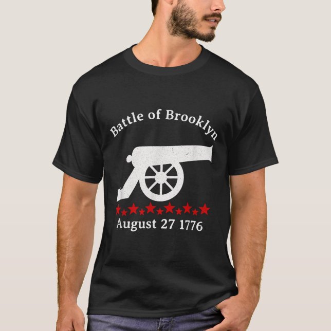 Battle Brooklyn Heights Cannon Revolutionary Krig  T Shirt (Framsida)