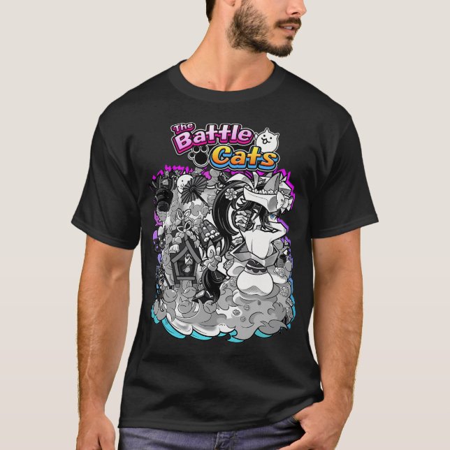 Battle Cats - Miko Mitama T Shirt (Framsida)
