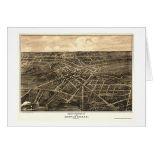 Battle Creek panorama- karta för MI - 1870 Hälsningskort