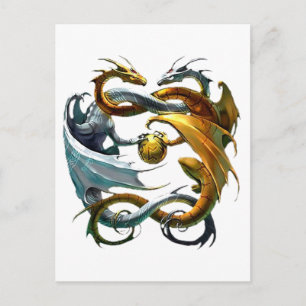 Battle Dragons Vykort