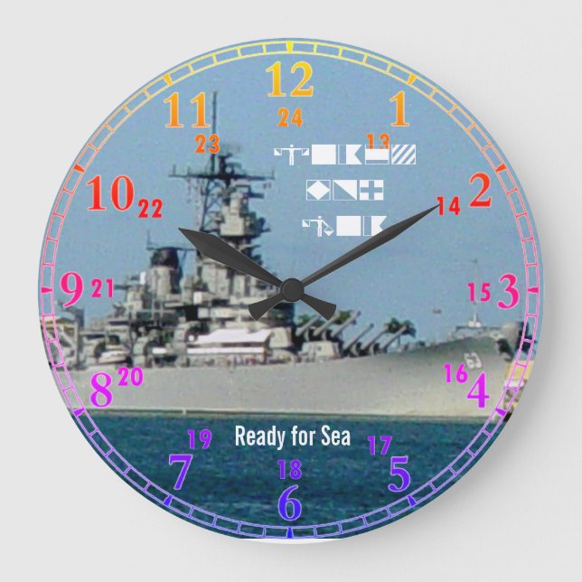 Battle Frakt Acrylic Wall Clock Stor Klocka (Framsida)