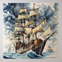 Battle Frakt Blue Poster