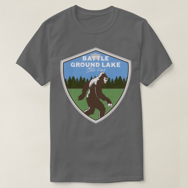 Battle Ground Sjö State Park Washington WA Bigfoo T Shirt (Design framsida)