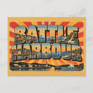 Battle Harbour NL Historisk By Kustkonst Vykort