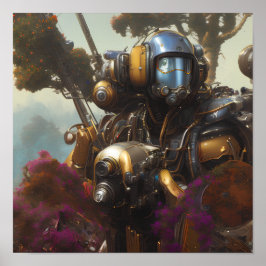 Battle Kostym bland blommorna. Poster