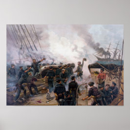 Battle Krig Naval - Kearsarge och Alabama Poster