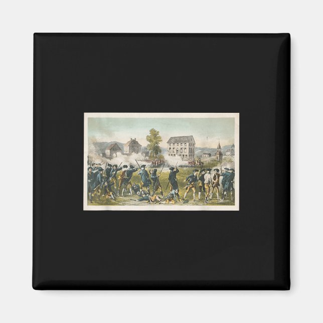 Battle Lexington Machusetts - American Revoluti Magnet (Framsidan)