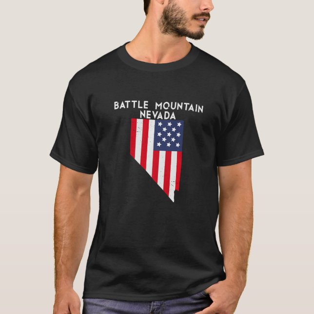 Battle Mountain Nevada USA State America Travel Ne T Shirt (Framsida)