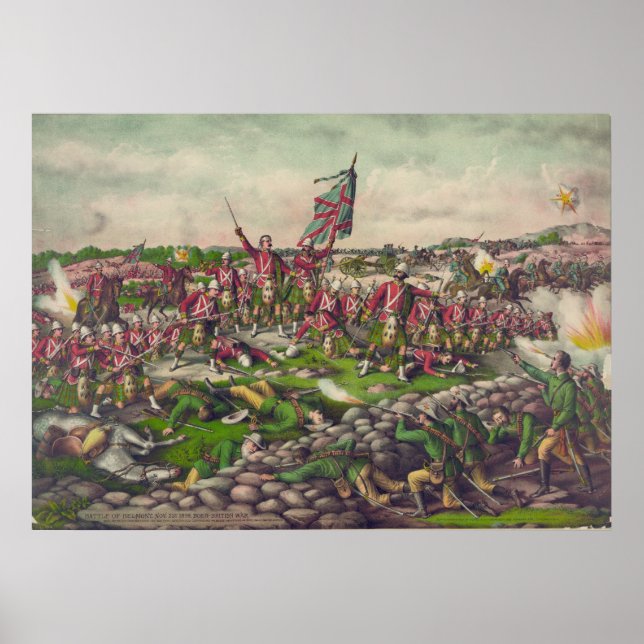 Battle of Belmont in the Boer British Krig 1899 Poster (Framsidan)