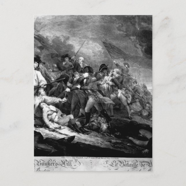 Battle of Bunker's Backe, nära Boston_Krig Image Vykort (Framsida)