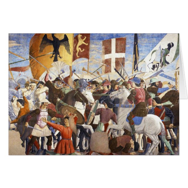 BATTLE of HERACLIUS by Piero Della Francesca Hälsningskort (Framsidan Horizontal)