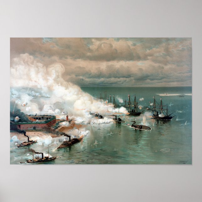 Battle of Mobile Bay - Civil Krig Poster (Framsidan)