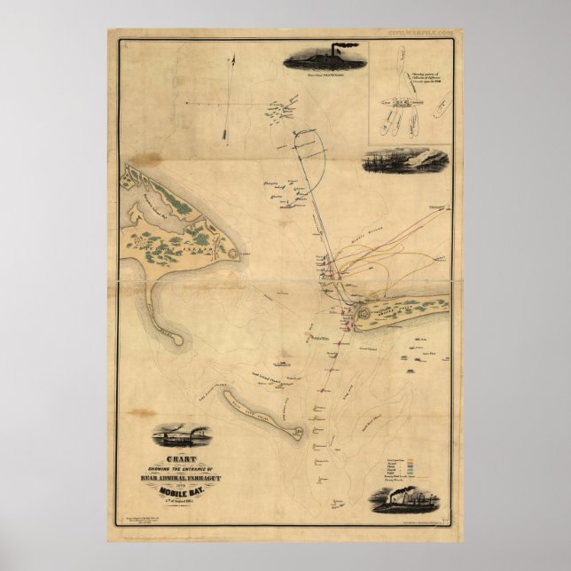 Battle of Mobile Bay Poster (Framsidan)