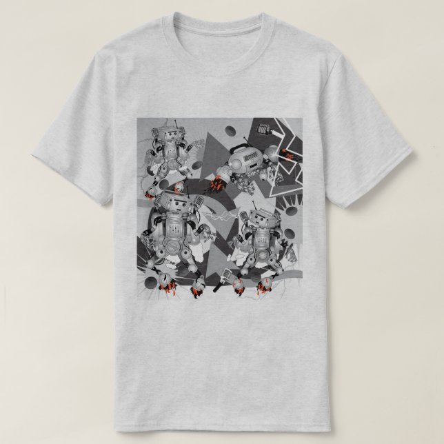 Battle of the Hiphop Robots  T Shirt (Design framsida)