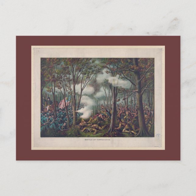 Battle of Tippecanoe vycard Vykort (Framsida)