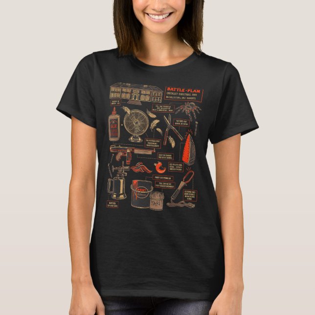 Battle Plan 90 Checklist Christmas  T Shirt (Framsida)