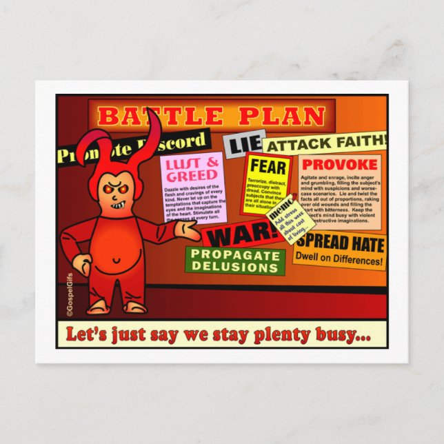 Battle Plan Christian Gift Vykort (Framsida)