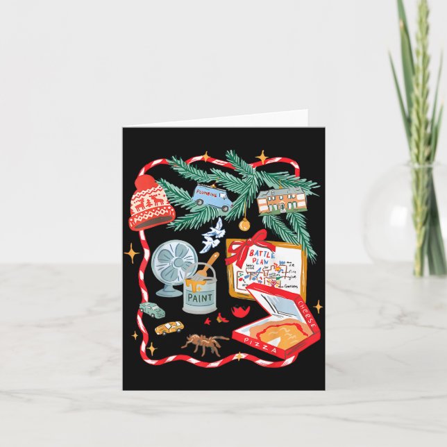 Battle Plan Funny Christmas Home Kids Hand Dawn Al Kort (Framsida)