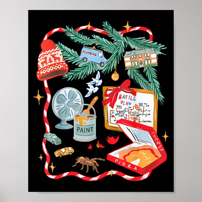 Battle Plan Funny Christmas Home Kids Hand Dawn Al Poster (Framsidan)