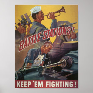 Battle Station ~ Behålla 'Em Fighting Poster