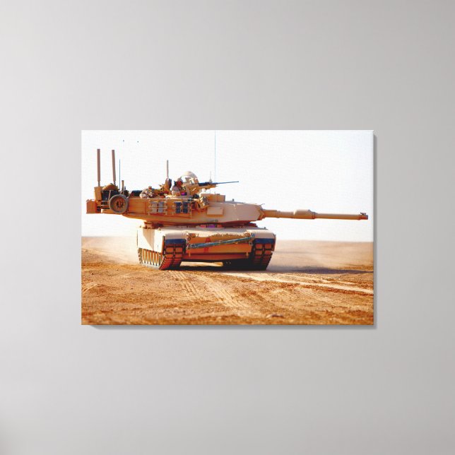 BATTLE-TANK - M1 Abrams 24x36 Canvastryck (Framsida)