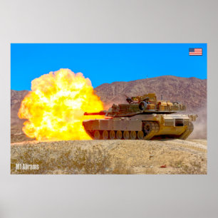 BATTLE-TANK - M1-brams Poster