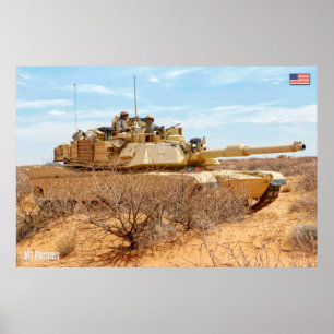 BATTLE-TANK - M1-brams Poster