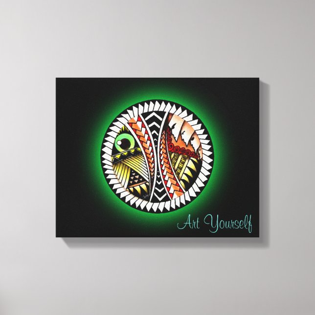 Battle Tattoo Teckning Canvastryck (Framsida)