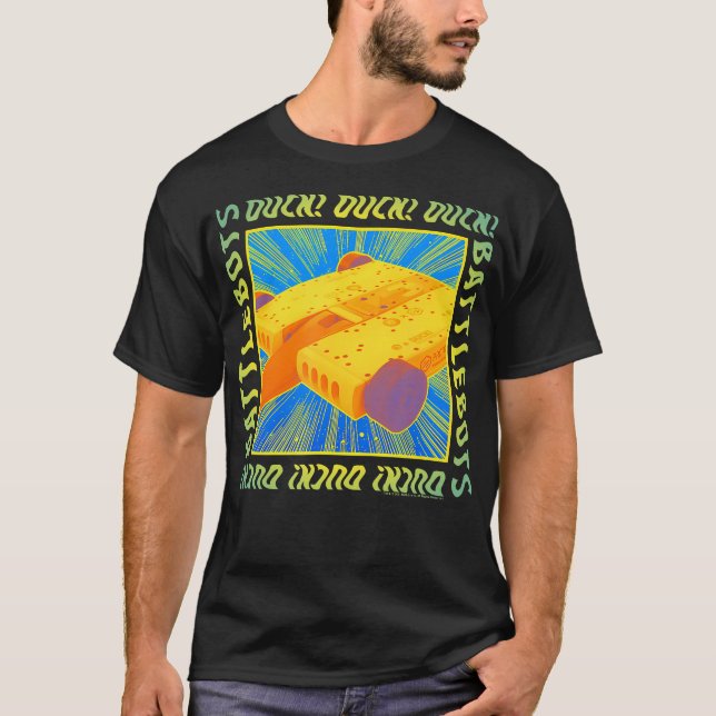 Battlebots Duck Centrerad Box Upp T Shirt (Framsida)