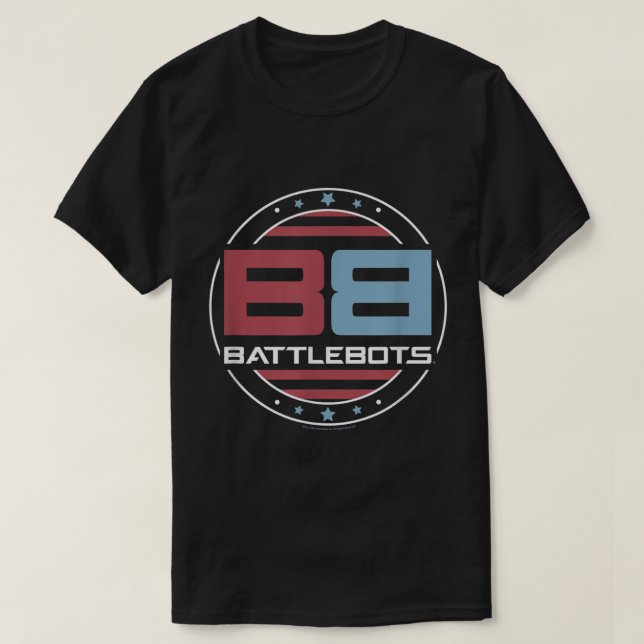 BattleBots Patriotic American Flagga Circle Logoty T Shirt (Design framsida)