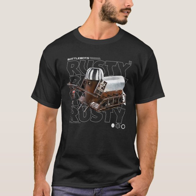 BattleBots Rusty Robot Text Stack TShirtpng233 T Shirt (Framsida)