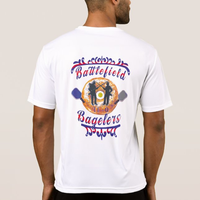 Battlefield Bagelers Pickleball Team T Shirt (Baksida)