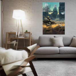 Battlefield i staden | AI Art Poster
