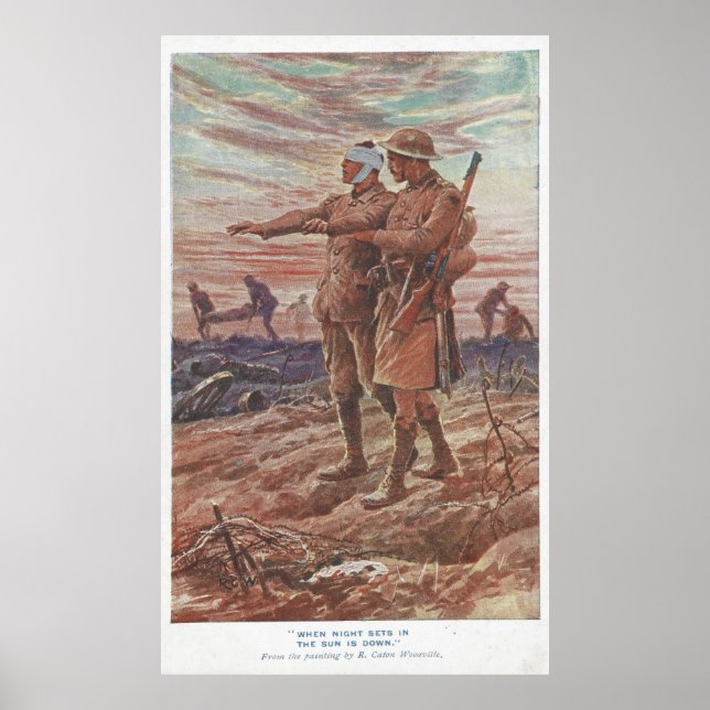 Battlefield Krig Vänskap Leading Blind Soldier Poster (Framsidan)