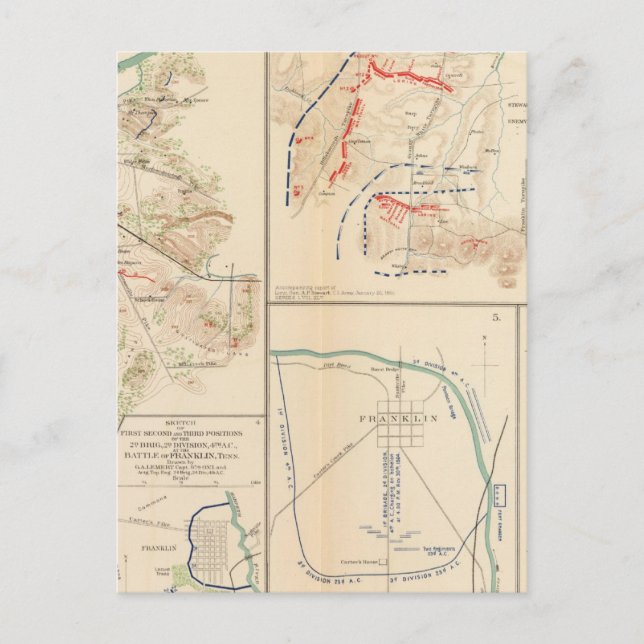 Battlefield, Nashville, Tenn Vykort (Framsida)