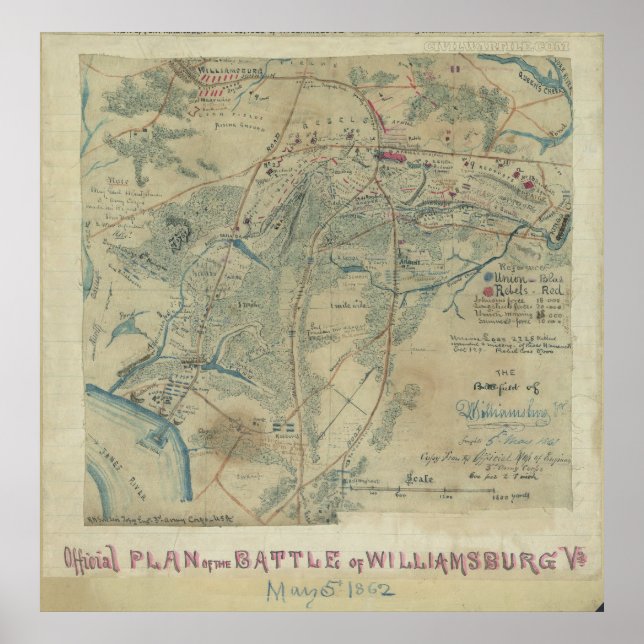 Battlefield of Williamsburg, Virginia Poster (Framsidan)
