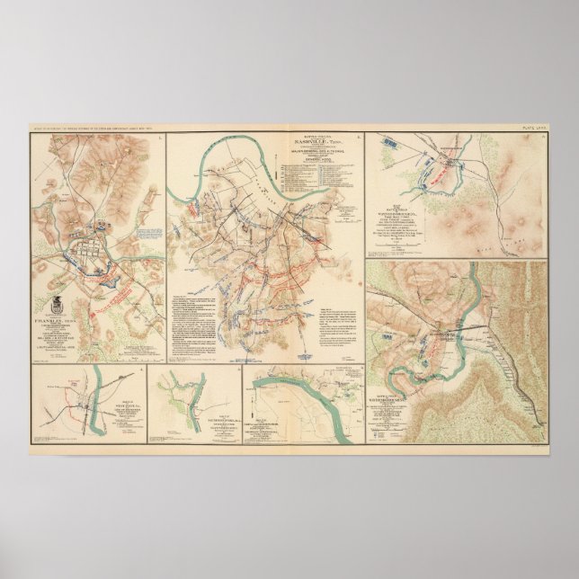 Battlefields Nashville, Tenn Poster (Framsidan)