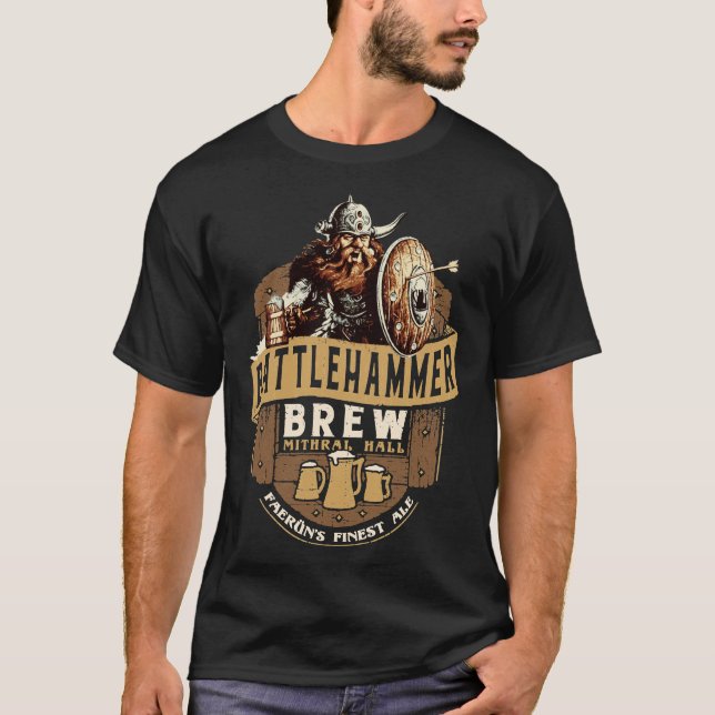 Battlehammer Brew Bruenor Realms Classic T-Shirt (Framsida)