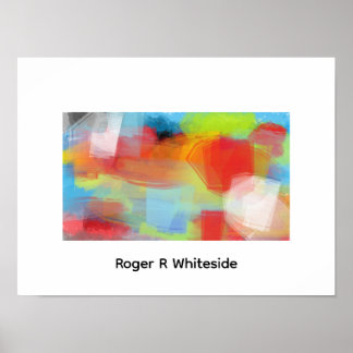 Battlehear abstrakt konst av Roger R Whiteside Poster