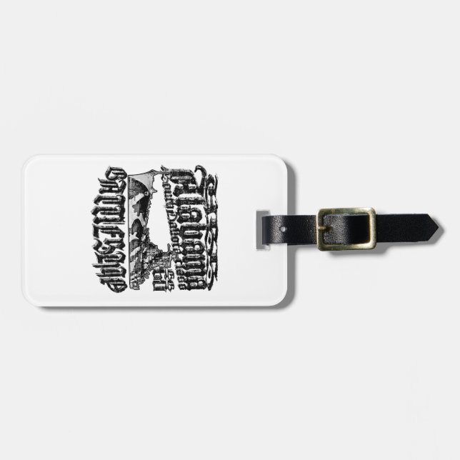 Battleship Alabama Luggage Tag Bagagebricka (Horisontell Framsida)