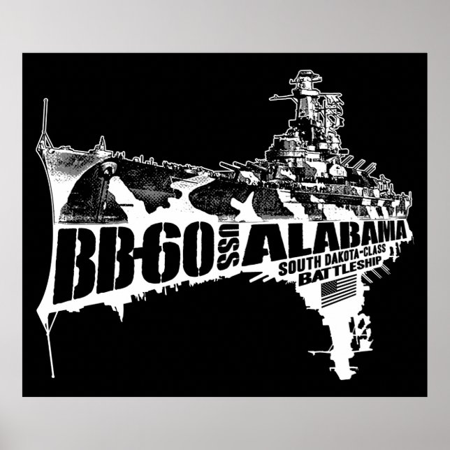 Battleship Alabama Poster (Framsidan)