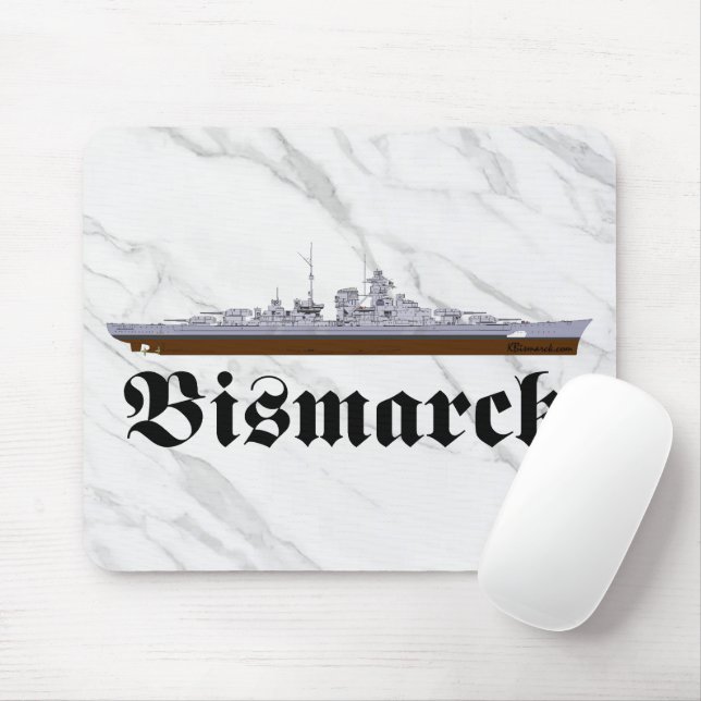 Battleship Bismarck Mousepad Musmatta (Med mus)